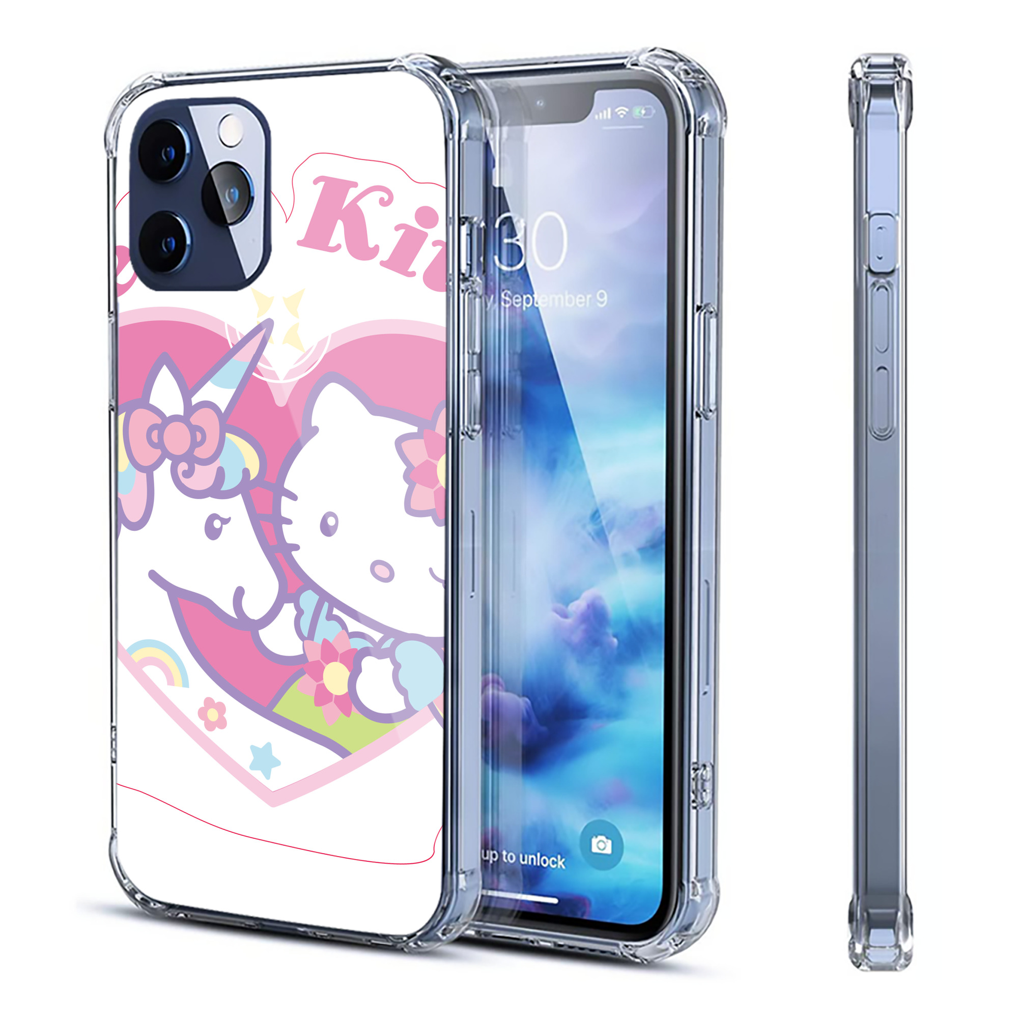（画像用） Hello Kitty ハローキティ 【iPhone 12シリーズ対応】透明スマホケース（クリアソフトケース）